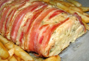 Baconos csirkemell őzgerincformában!