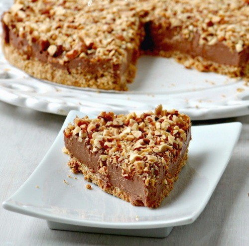 Sütés nélküli Nutellás sajttorta.