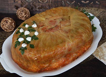 Töltött káposzta torta