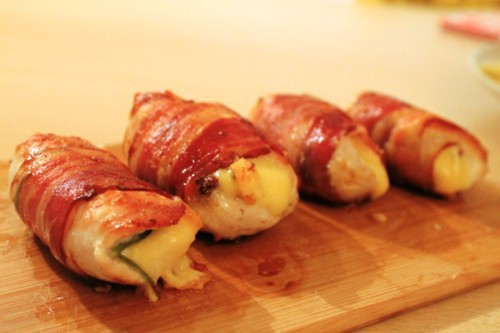 Baconba  tekert krumpli