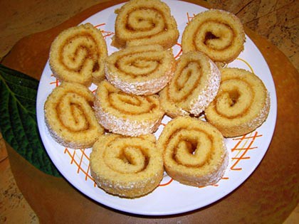 Piskótatekercs