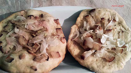 Mini szalonnás pizza