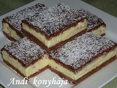 Kakaós – pudingos szelet