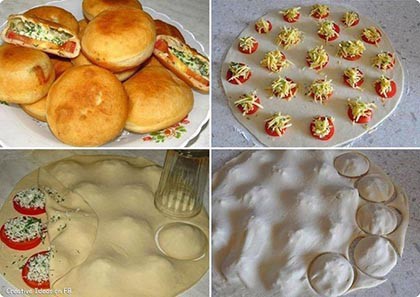 Mini töltött pizzák
