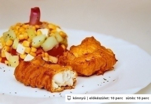 Aranypanírban sült hekkfilé