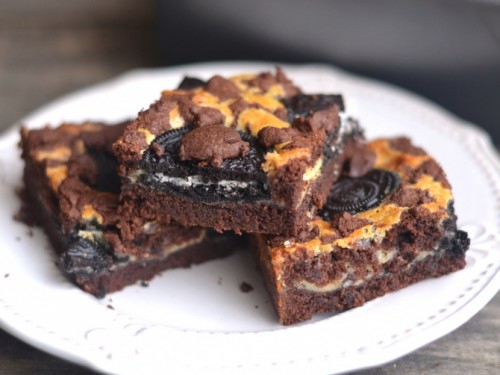 Oreós brownie szelet