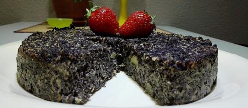 Diétás mák torta  almával