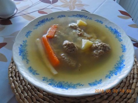 Májgombócleves a la mami