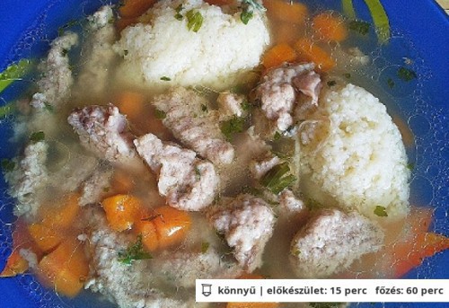 Májgaluskaleves ahogy zora készíti