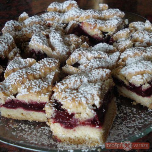 Meggyes rácsos recept