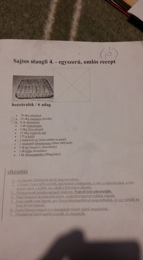 Sajtos stangli (rétesliszttel)