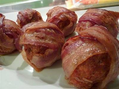 Baconben sült fasír