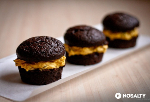 Csokoládés muffin vaníliakrémmel