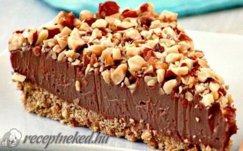 Nutellás sajttorta pirított mogyoróval