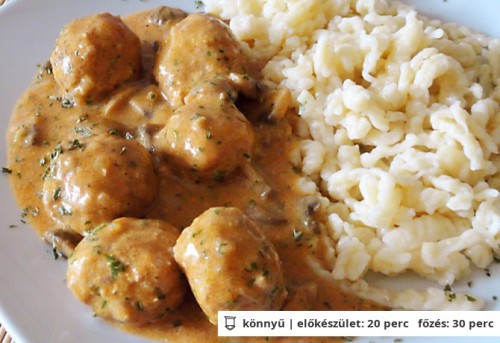Bakonyi csirkemell nokedlivel